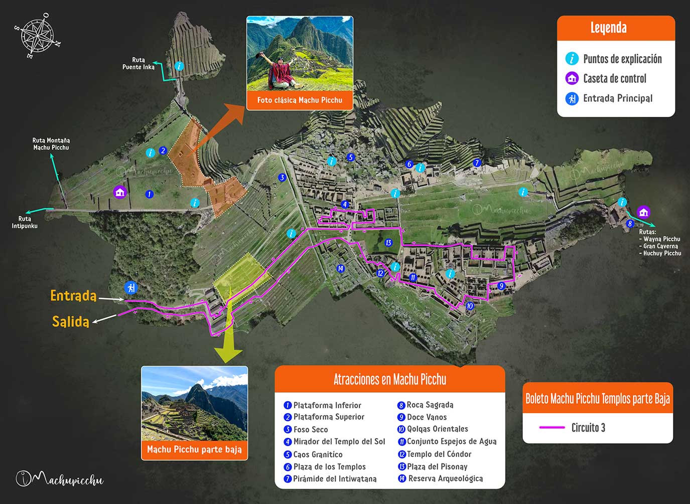 Mapa Machu Picchu Full Day