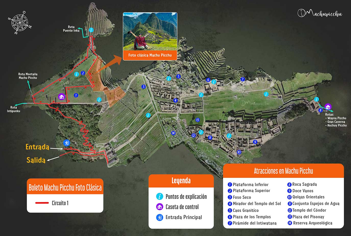 Mapa Machu Picchu Full Day