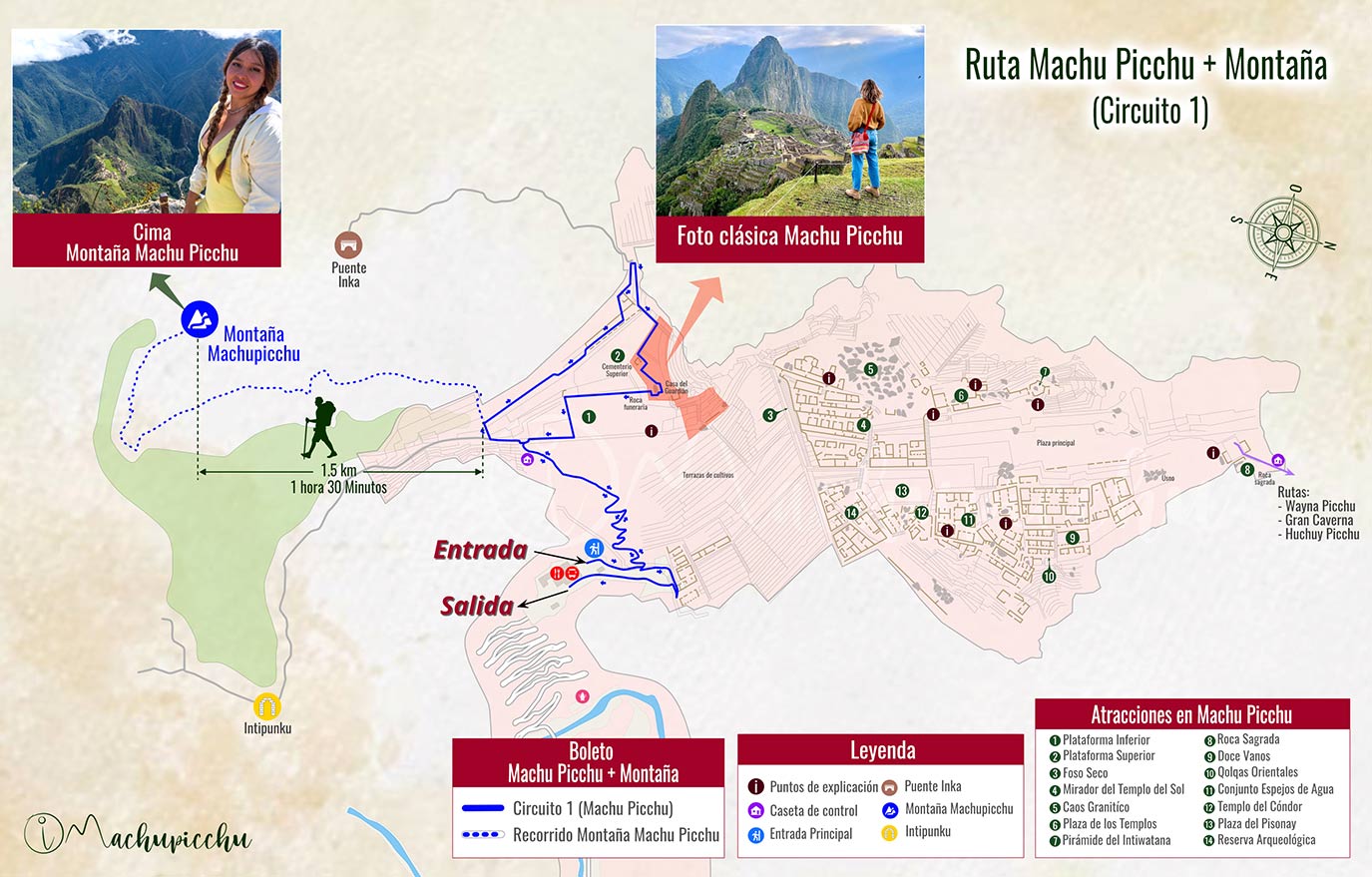 Mapa Machupicchu + Montaña