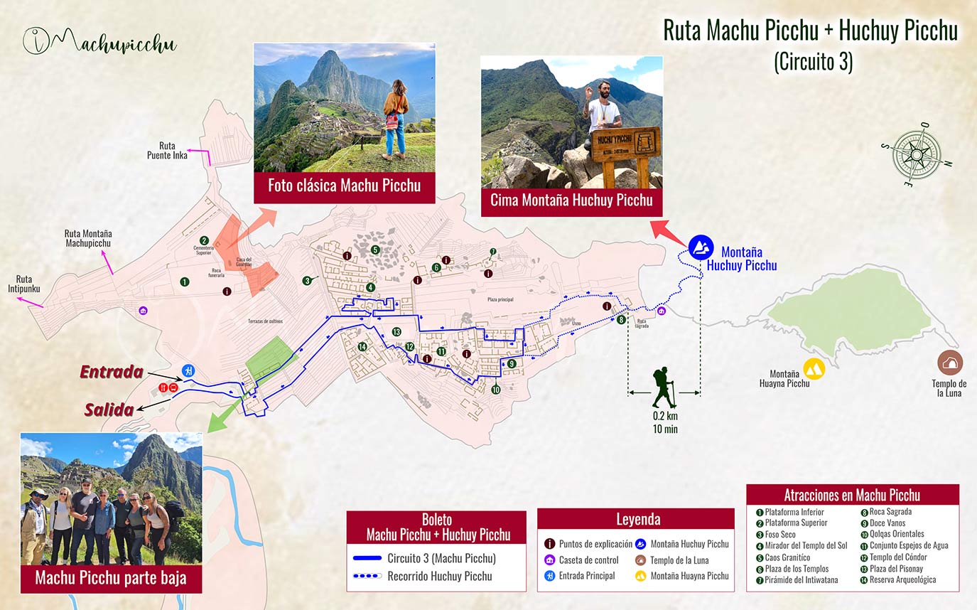 Mapa Machu Picchu + Huchuy Picchu