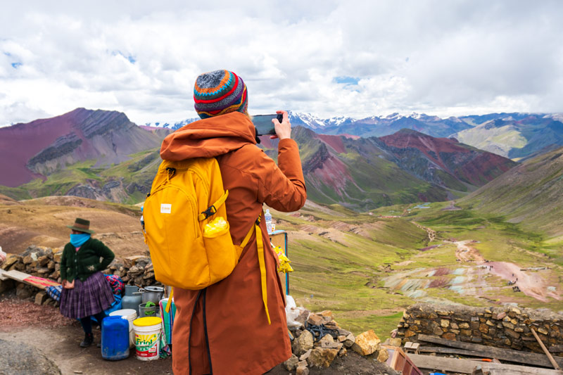Tourist taking photos
