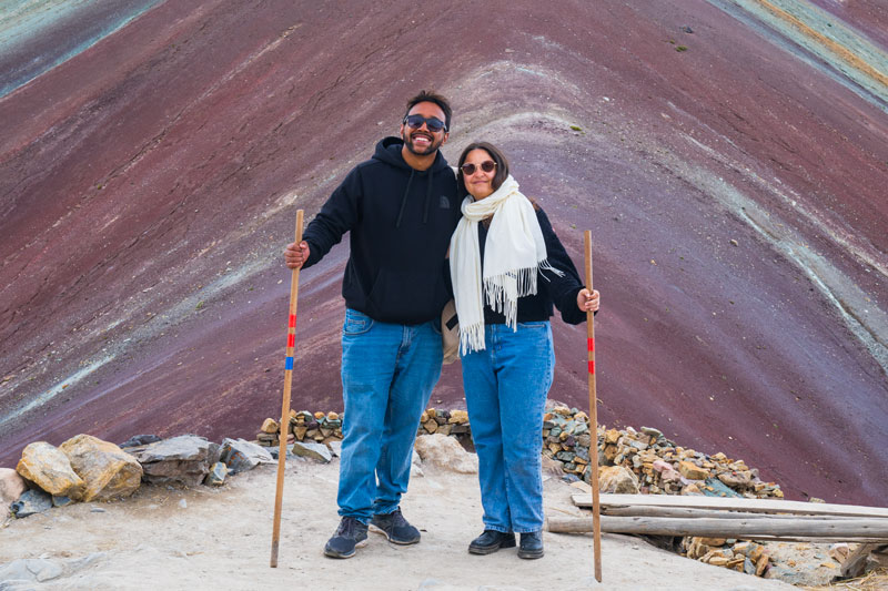 Pareja de visitantes