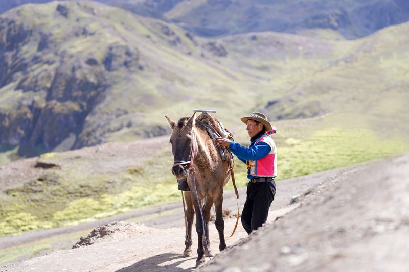 Local farmer with his horse