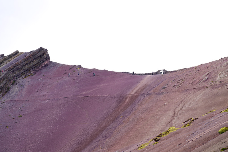 View to the summit of Rainbow Mountain