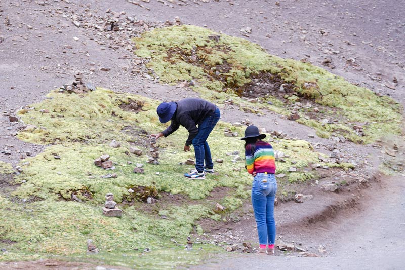 Visitante armando Apacheta